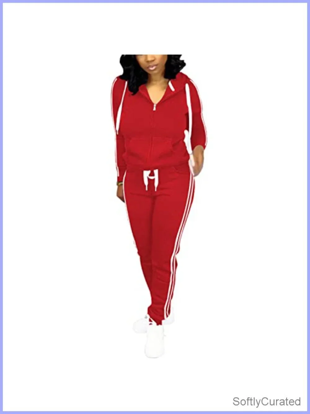 Women's 2 Piece Tracksuit Long Sleeve Zip Hoodie Jogger Set